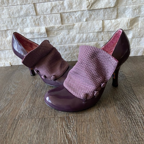 Irregular Choice Shoes - IRREGULAR CHOICE Unique and Fun Purple Heel with Fabric Size 11